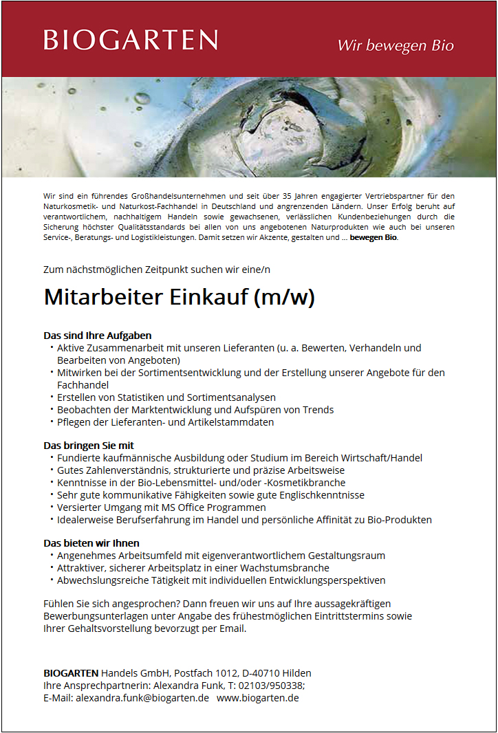 Mitarbeiter Verkauf Telefonische Kundenbetreuung M W