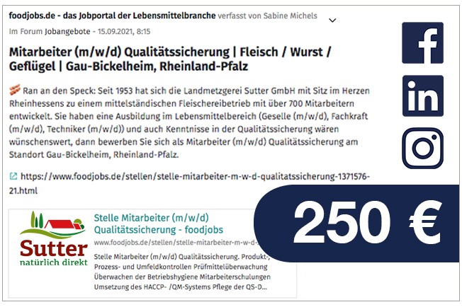 Mit dem Social-Media-Booster erreichen Sie eine junge Zielgruppe über Instagram, LinkedIn und Xing. Kosten: 250 Euro. Mit dem Social-Media-Booster erreichen Sie eine junge Zielgruppe über Instagram, LinkedIn und Xing. Kosten: 250 Euro.