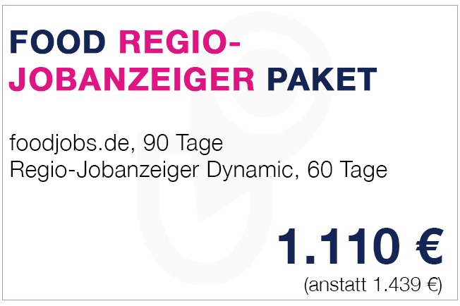 Food Regio-Jobanzeiger Paket 1110 Euro
