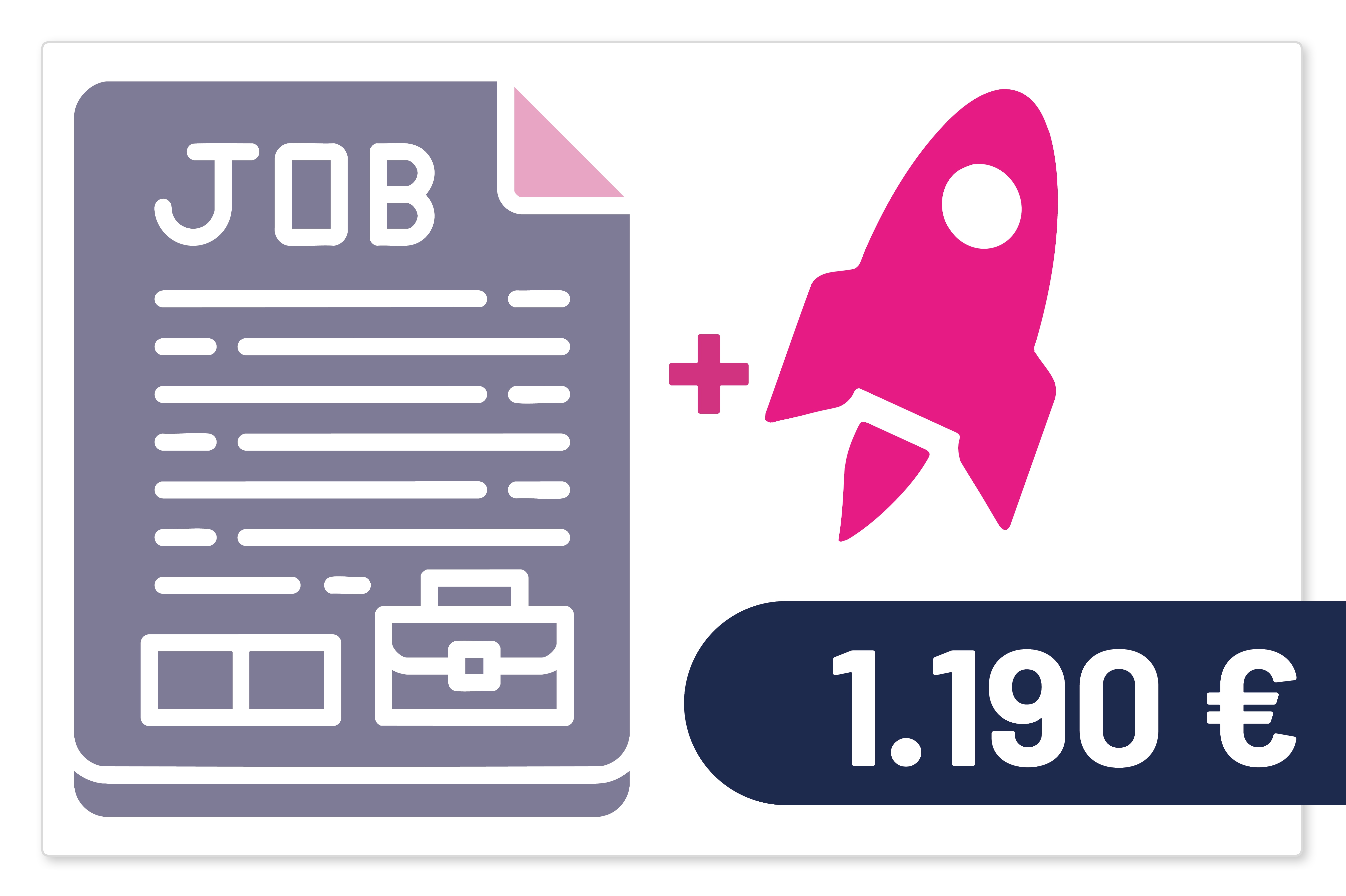 Preis für eine Anzeige mit Bosster auf foodjobs: 1190 Euro.